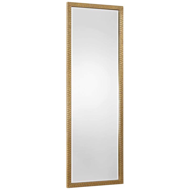 Image 2 Uttermost Vilmos Metallic Gold Leaf 24" x 72" Wall Mirror