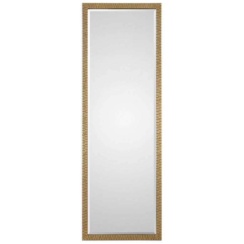 Image 2 Uttermost Vilmos Metallic Gold Leaf 24" x 72" Wall Mirror
