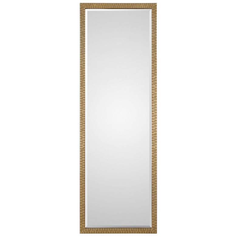 Image 2 Uttermost Vilmos Metallic Gold Leaf 24 inch x 72 inch Wall Mirror