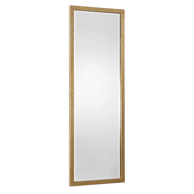 Image 3 Uttermost Vilmos Metallic Gold Leaf 24" x 72" Wall Mirror more views