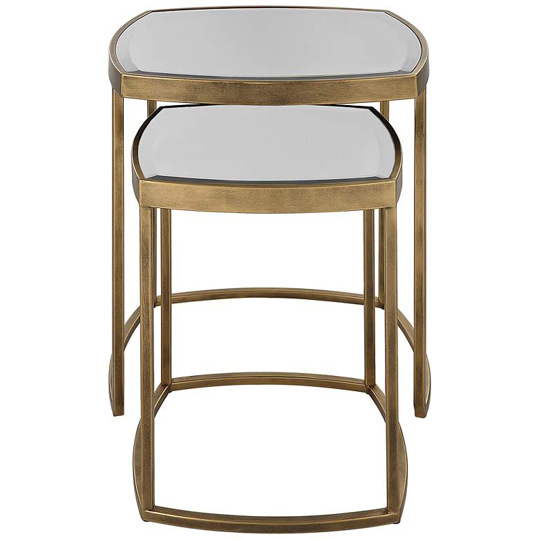 Image 2 Uttermost Vista Antique Gold Nesting Tables Set of 2