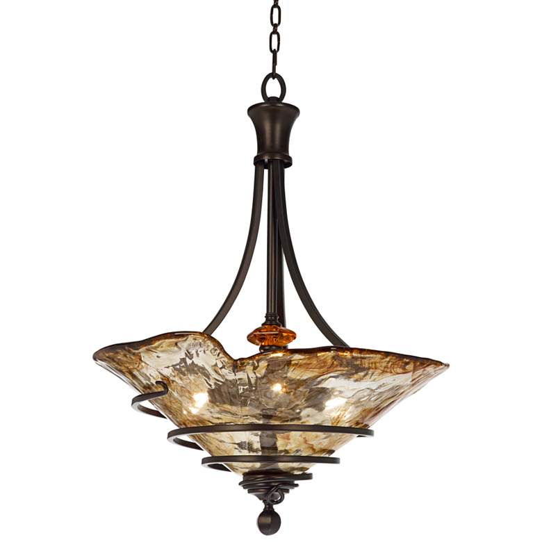 Image 3 Uttermost Vitalia 22 1/4 inch Wide 3-Light Handcrafted Pendant Chandelier