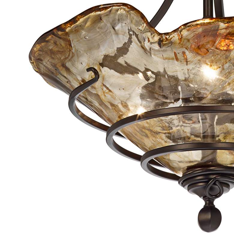 Image 4 Uttermost Vitalia 22 1/4 inch Wide 3-Light Handcrafted Pendant Chandelier more views