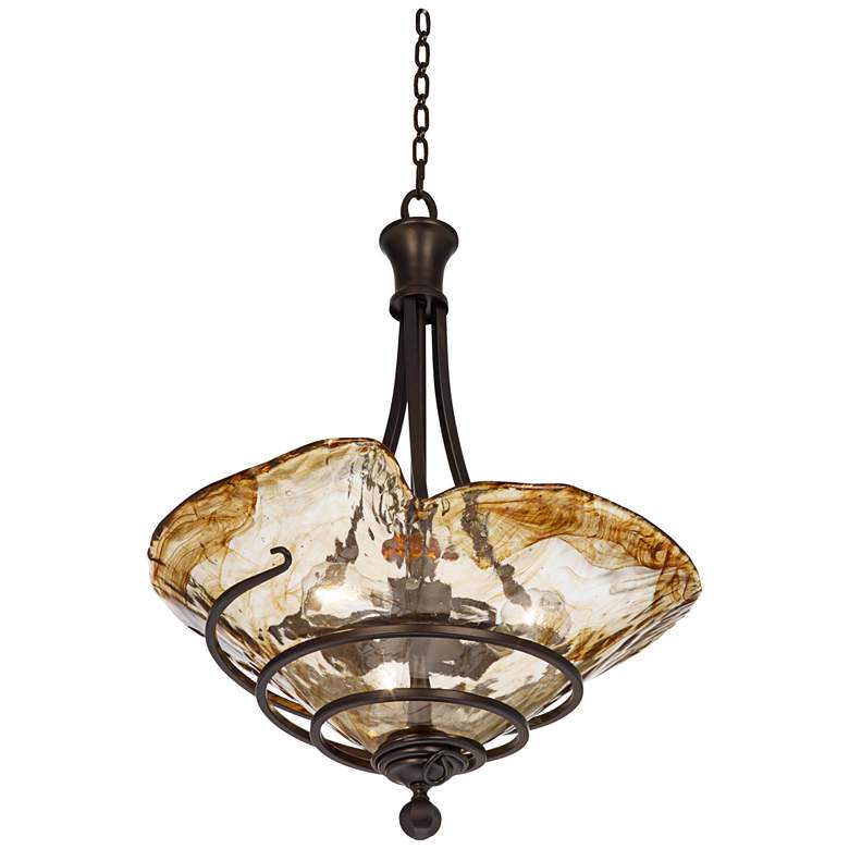 Image 6 Uttermost Vitalia 22 1/4 inch Wide 3-Light Handcrafted Pendant Chandelier more views