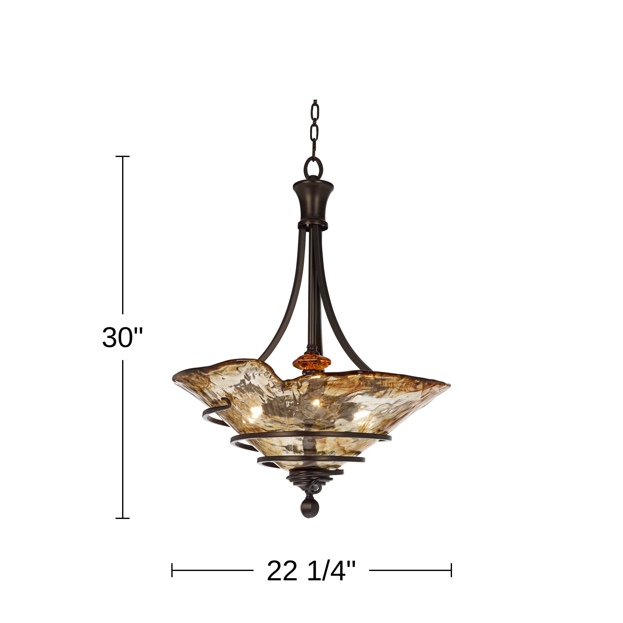 Uttermost Vitalia 22 1/4" Wide 3-Light Handcrafted Pendant Chandelier in scene