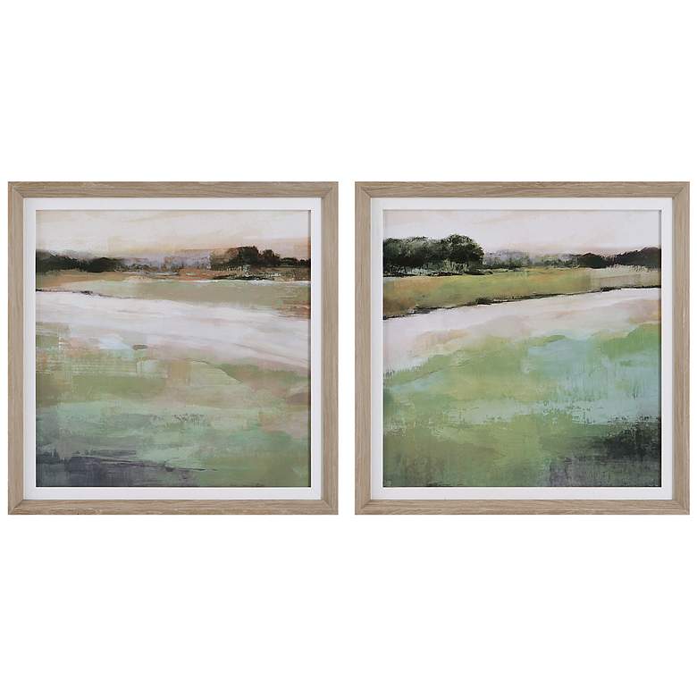 Image 3 Uttermost Vivid Vista 28" Square 2-Piece Framed Wall Art Set