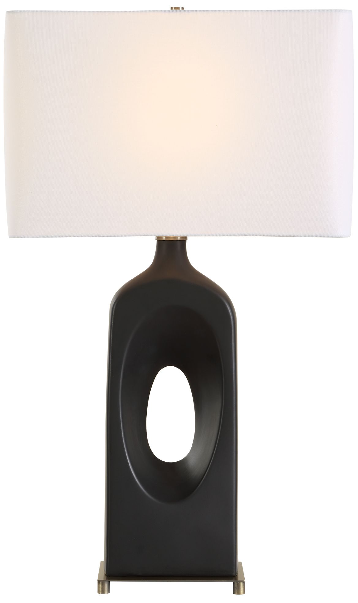 Image 4 Uttermost Void 30" Black Ceramic Table Lamp more views
