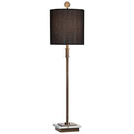 Image2 of Uttermost Volante 33 3/4" Iron and Crystal Table Lamp with Black Shade