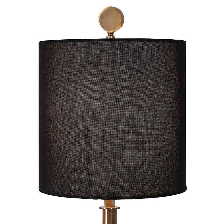 Image 5 Uttermost Volante 33 3/4 inch Iron and Crystal Table Lamp with Black Shade more views