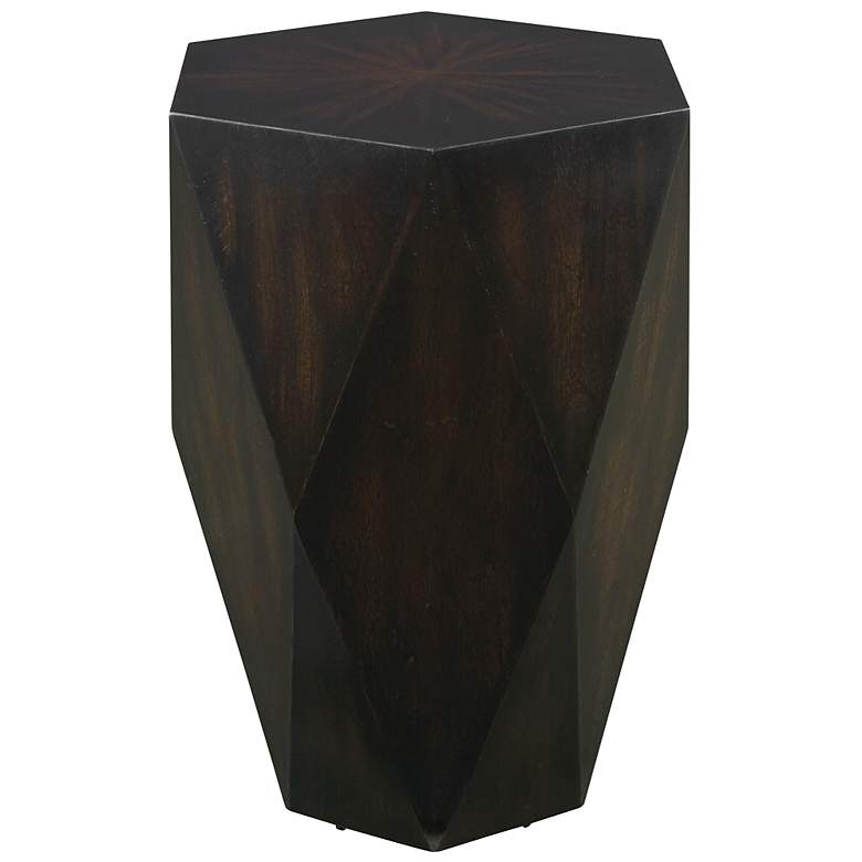 Image 2 Uttermost Volker 18.5" Wide Black Wood Modern Geometric Side Table