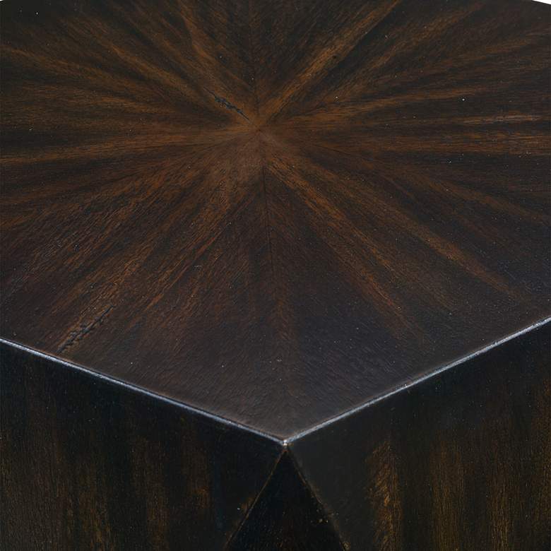 Image 4 Uttermost Volker 18.5" Wide Black Wood Modern Geometric Side Table more views