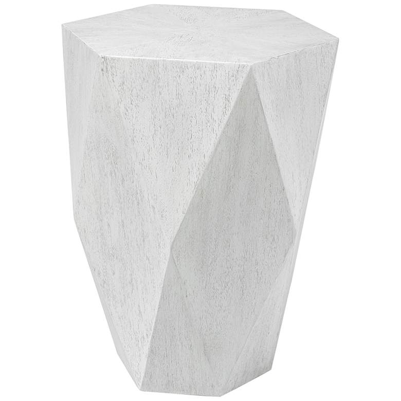 Image 2 Uttermost Volker 18 1/2" Wide White Geometric Side Table