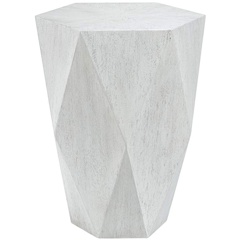 Image 4 Uttermost Volker 18 1/2" Wide White Geometric Side Table more views