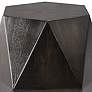 Uttermost Volker 18"W Worn Black Wood Geometric Accent Table in scene