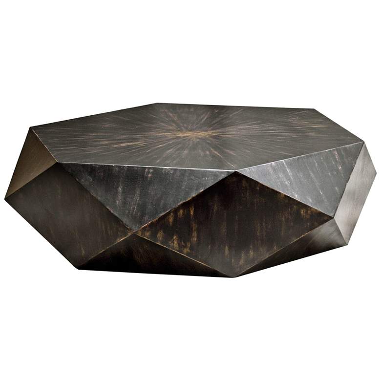 Image 1 Uttermost Volker 49 3/4 inch Wide Black Geometric Coffee Table