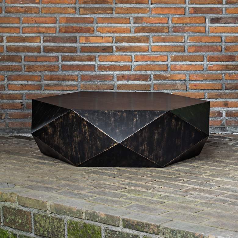 Image 5 Uttermost Volker 49 3/4 inch Wide Black Geometric Coffee Table more views