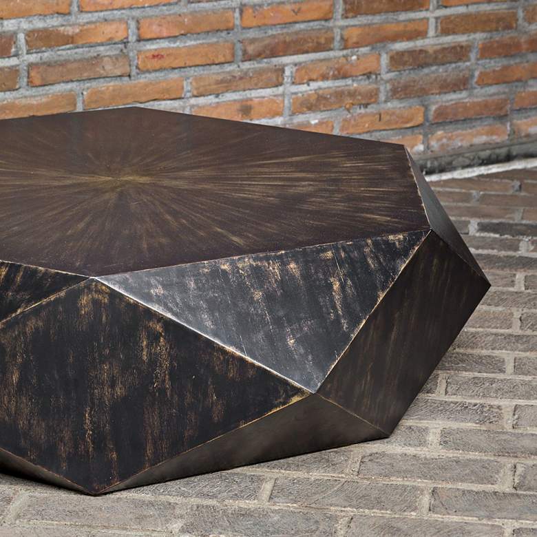 Image 7 Uttermost Volker 49 3/4 inch Wide Black Geometric Coffee Table more views