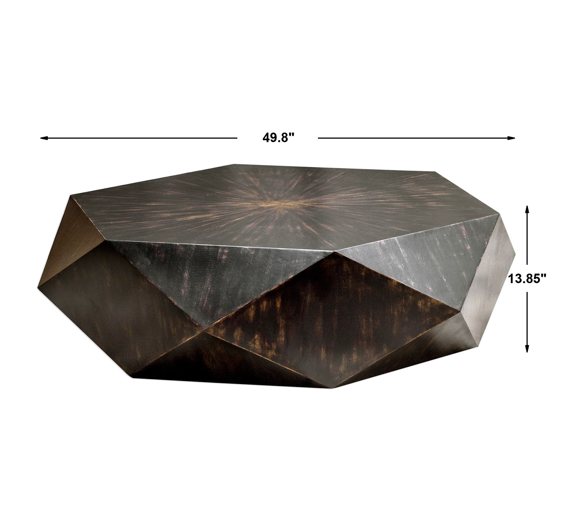 Uttermost Volker 49 3/4" Wide Black Geometric Coffee Table