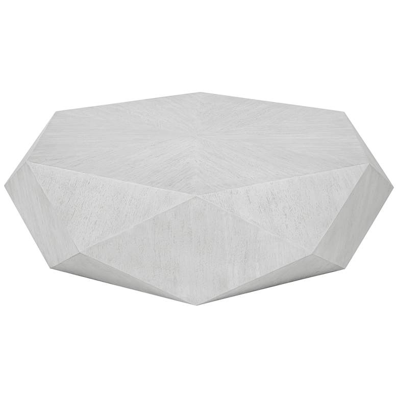 Image 2 Uttermost Volker 50 inch Wide White Geometric Coffee Table
