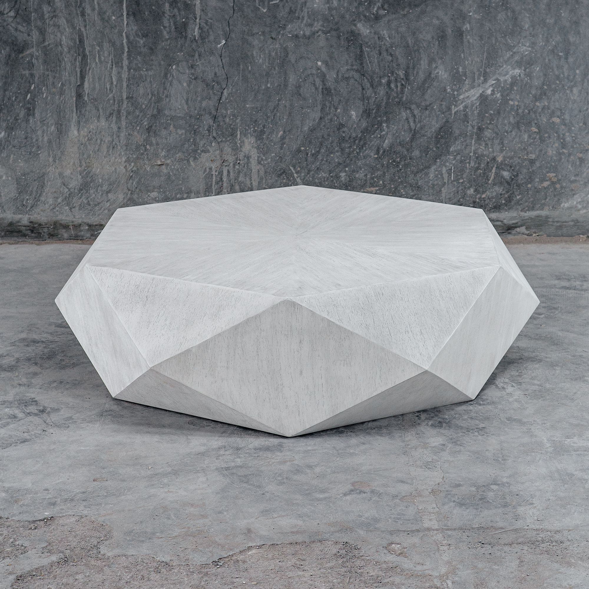 Image 5 Uttermost Volker 50" Wide White Geometric Coffee Table more views