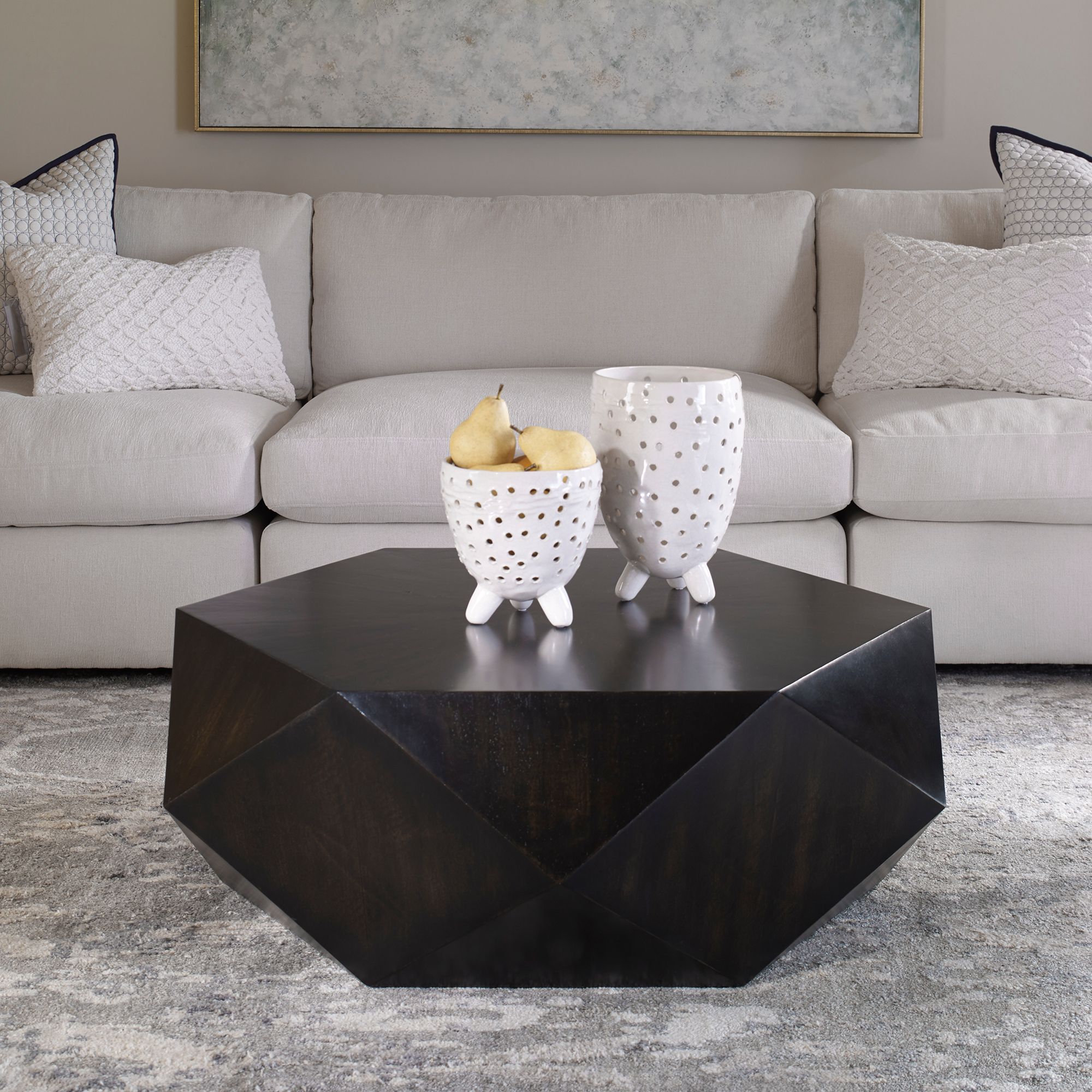 Image 7 Uttermost Volker Small Black Coffee Table more views