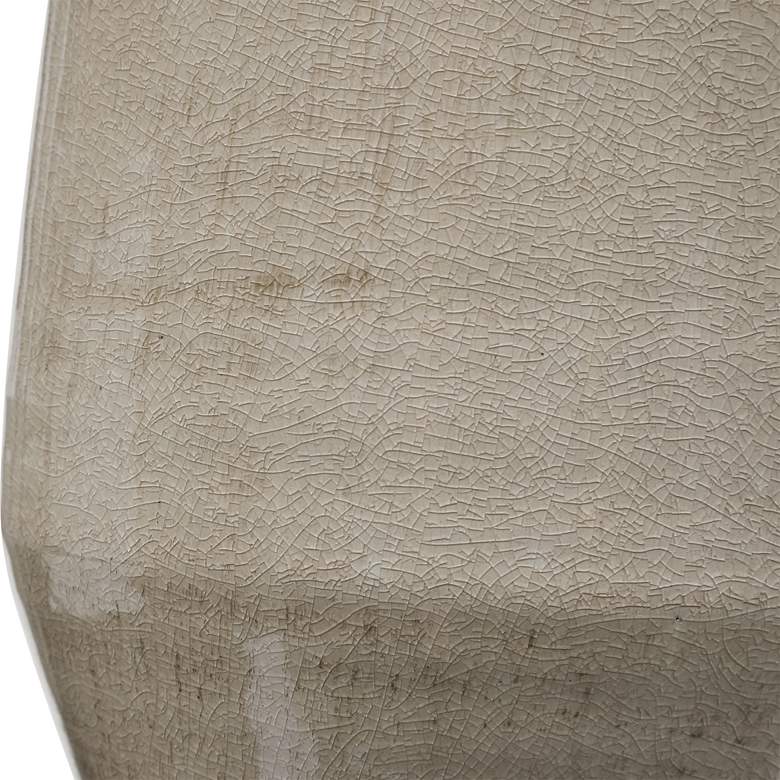 Image 3 Uttermost Volterra 27 1/2" Crackled Taupe-Gray Ceramic Table Lamp more views