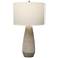 Uttermost Volterra Crackled Taupe-Gray Ceramic Table Lamp