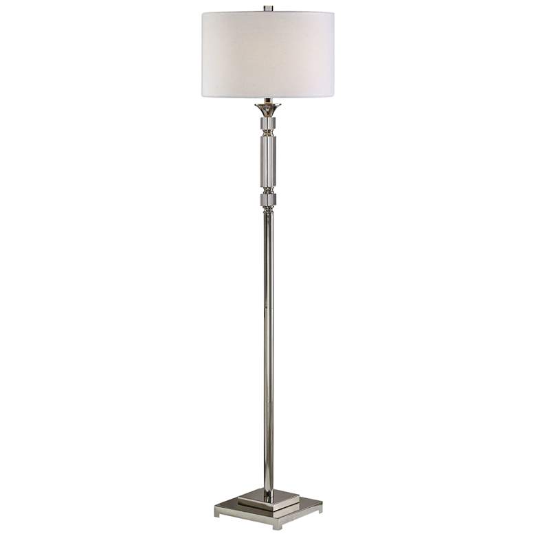 Image 2 Uttermost Volusia 65 1/2" Polished Nickel Plated Floor Lamp