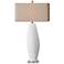 Uttermost Vona Chalk White Glaze Organic Ceramic Table Lamp