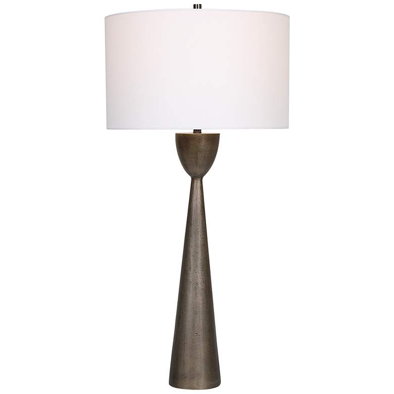 Image 2 Uttermost Waller Gray Metal Table Lamp