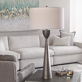 Image1 of Uttermost Waller Gray Metal Table Lamp