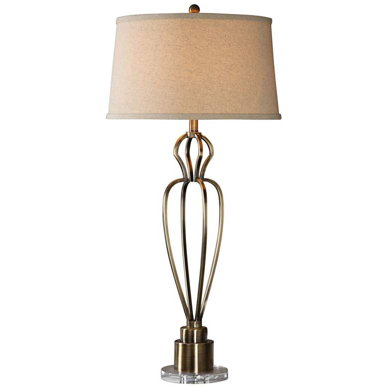 Image 1 Uttermost Wallonia Antique Brass Table Lamp