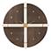 Uttermost Walnut Elegance Gold 42" Round Wall Clock