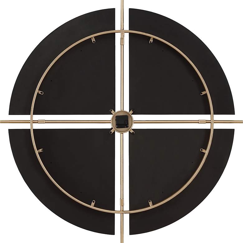 Image 7 Uttermost Walnut Elegance Gold 42" Round Wall Clock more views