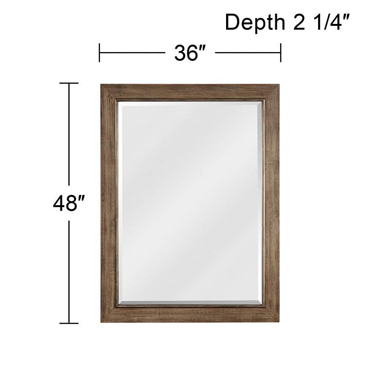 Uttermost Walt Distressed Natural 36 inch x 48 inch Wall Mirror more views