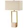 Uttermost Warrick 31 1/2" High Brass Metal and Travertine Table Lamp