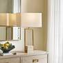 1_Uttermost Warrick 31 1/2" High Brass Metal and Travertine Table Lamp