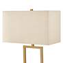 5_Uttermost Warrick 31 1/2" High Brass Metal and Travertine Table Lamp more views