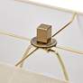 6_Uttermost Warrick 31 1/2" High Brass Metal and Travertine Table Lamp more views