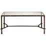 Uttermost Warring 48" Wide Rustic Bronze Patina Coffee Table in scene