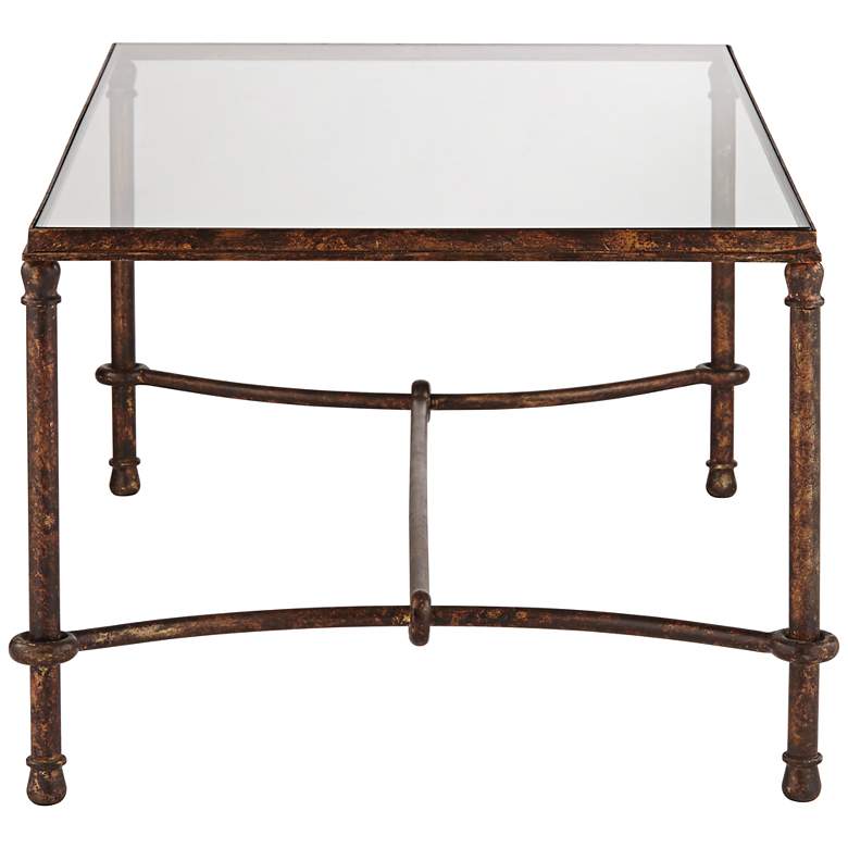 Image 6 Uttermost Warring 48 inch Wide Rustic Bronze Patina Coffee Table more views
