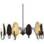 2_Uttermost Warwick 41 1/2" Wide Black and Gold 6-Light Chandelier