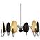 Uttermost Warwick 41 1/2" Wide Black and Gold 6-Light Chandelier
