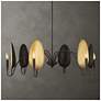 1_Uttermost Warwick 41 1/2" Wide Black and Gold 6-Light Chandelier