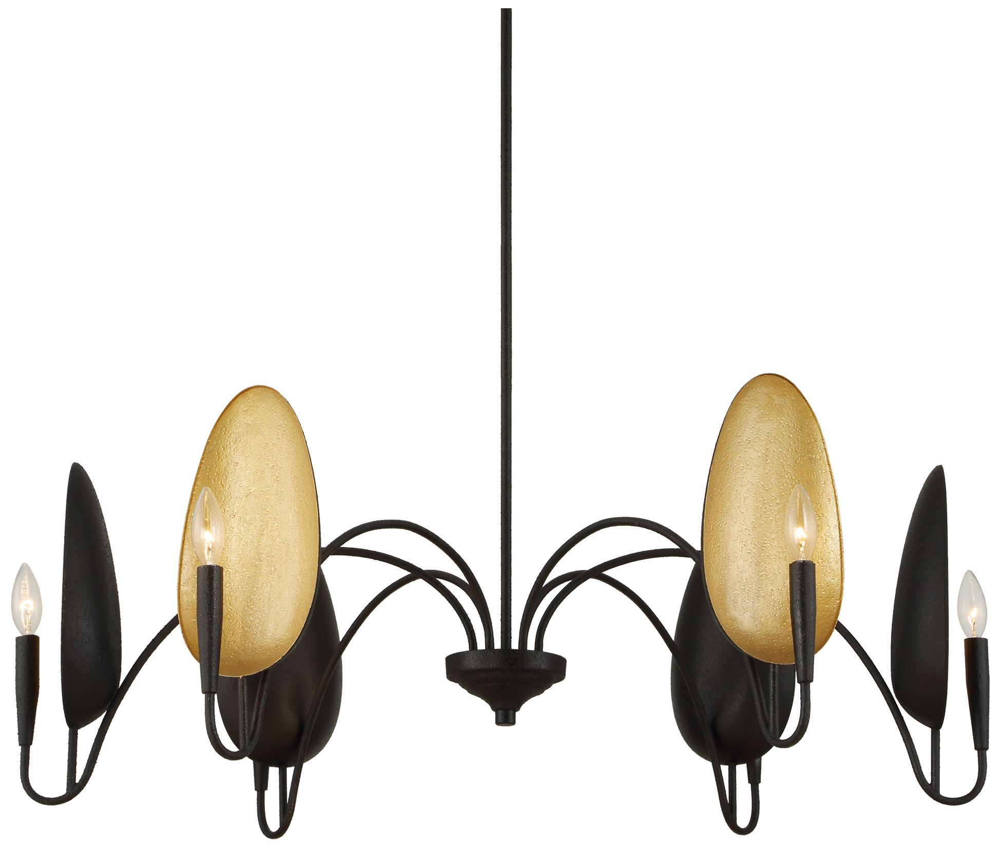 Image 4 Uttermost Warwick 41 1/2" Wide Black and Gold 6-Light  Chandelier more views