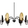 4_Uttermost Warwick 41 1/2" Wide Black and Gold 6-Light Chandelier more views