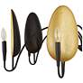 7_Uttermost Warwick 41 1/2" Wide Black and Gold 6-Light Chandelier more views