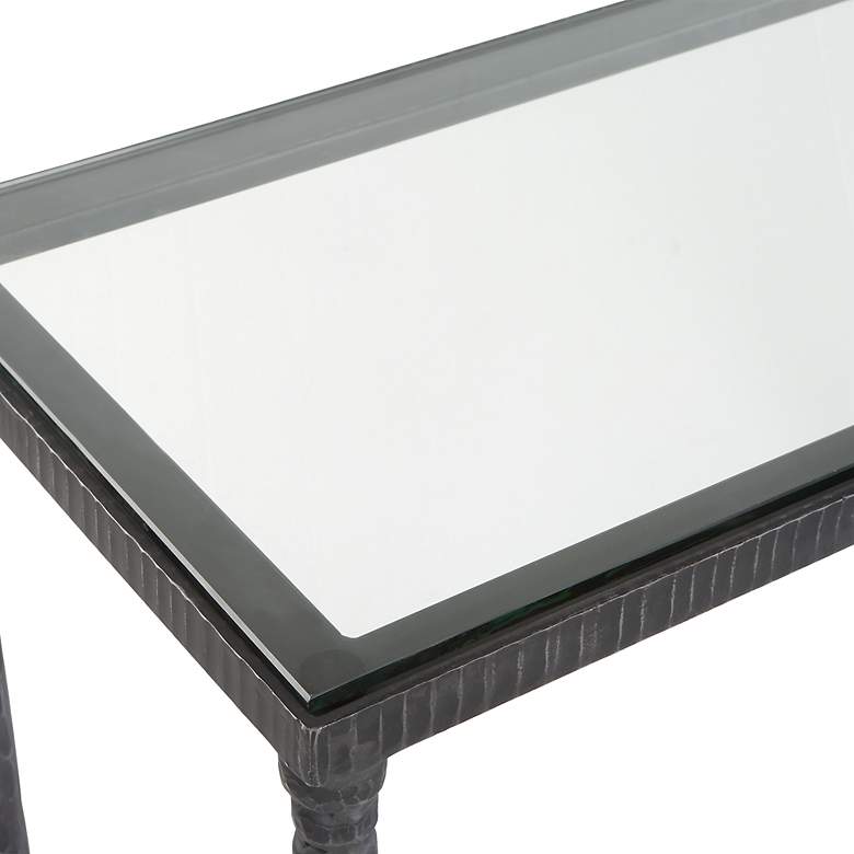 Image 6 Uttermost Washington 63 1/2" Wide Rustic Black Console Table more views