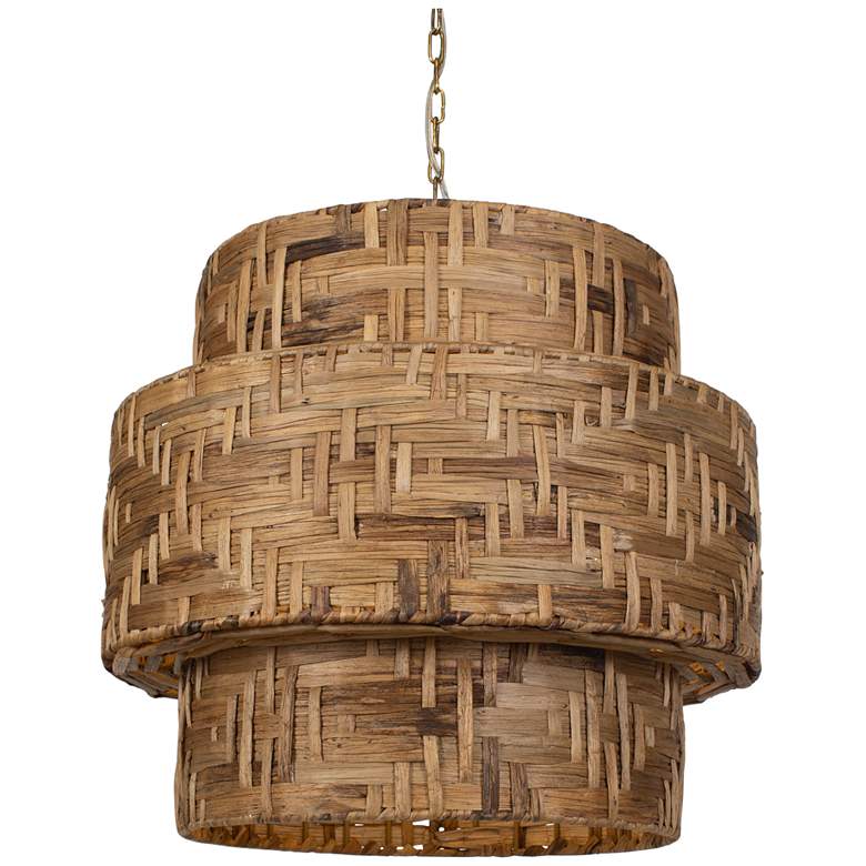 Image 2 Uttermost Water Hyacinth 24 1/4" Wide 4 Lt Water Hyacinth Pendant