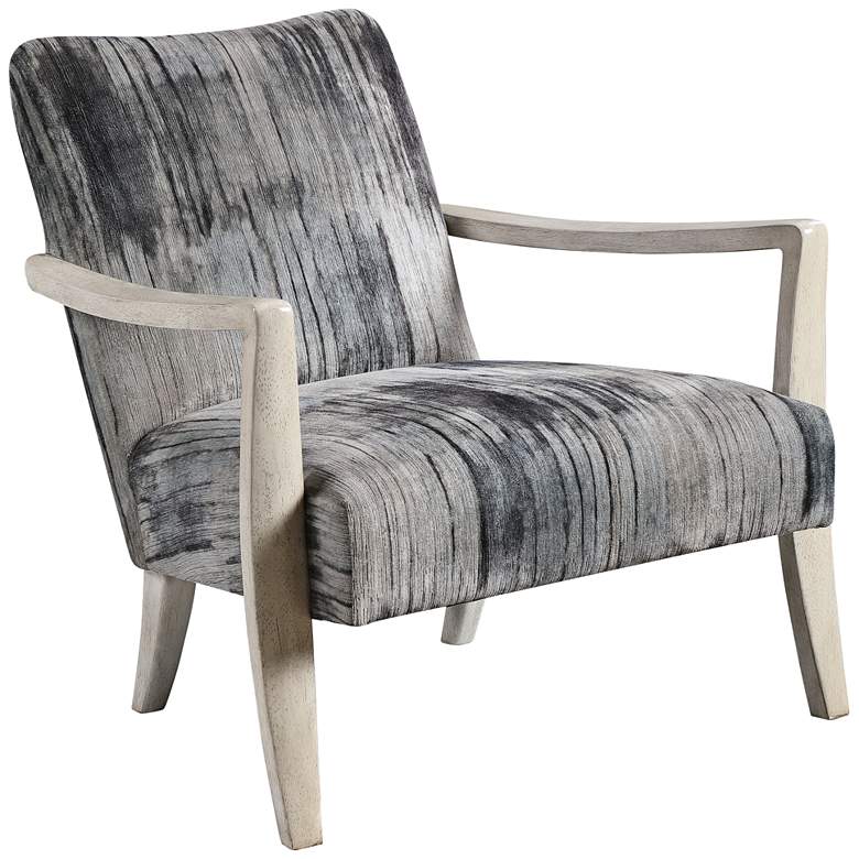 Image 2 Uttermost Watercolor Charcoal and Gray Accent Chair
